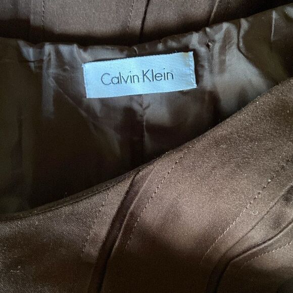 Calvin Klein Dress Copper Cocktail Knee Length Excellent Sz 4 - Picture 8 of 8